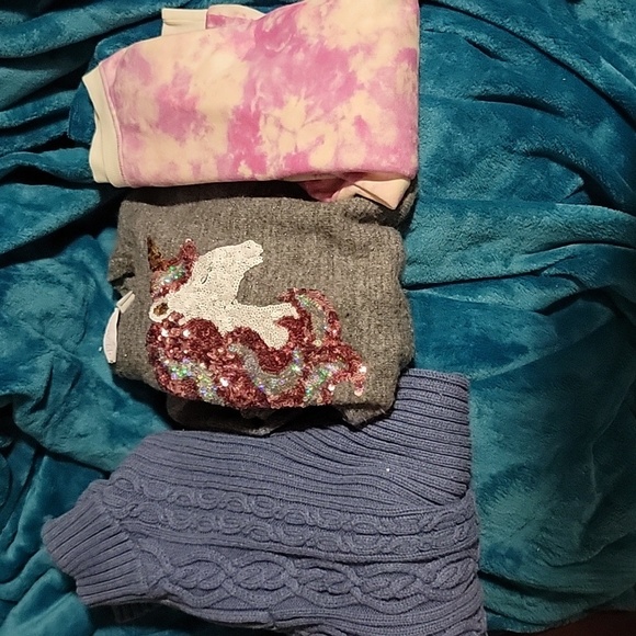 Bundle of 3 Sweaters Sweatshirts Girls Size L (10/12) - Picture 1 of 10